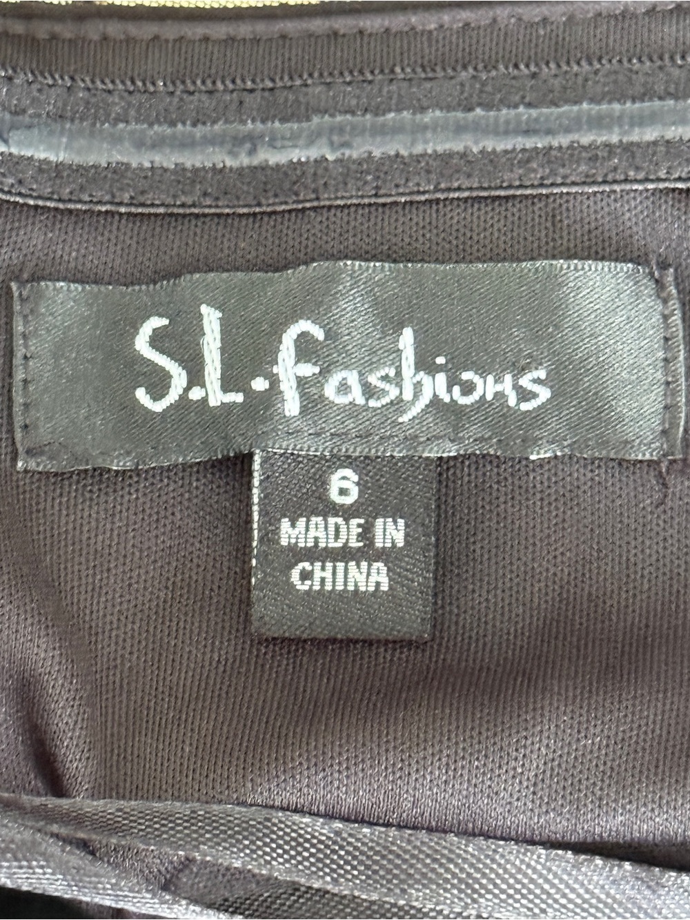 S.L. Fashions Black & Gold Halter Neck High-Low Jacquard Dress Size 6 - Picture 6 of 11